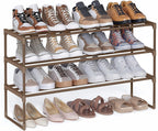 3-Tier Shoe Rack Storage Organiser Metal