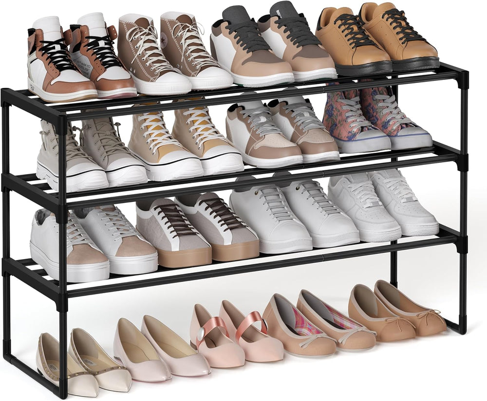 3-Tier Shoe Rack Storage Organiser Metal