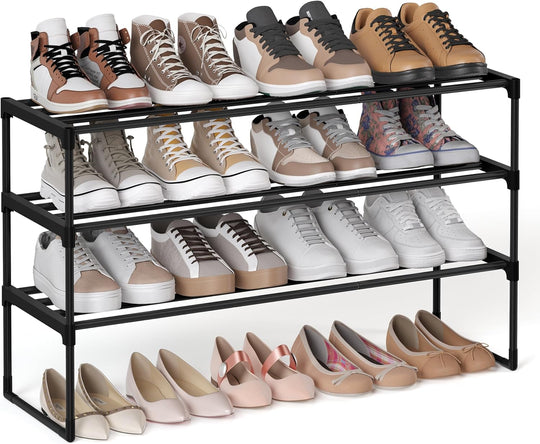 3-Tier Shoe Rack Storage Organiser Metal