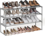 3-Tier Shoe Rack Storage Organiser Metal