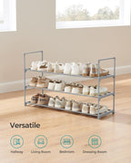 3-Tier Shoe Rack Storage Organiser Metal