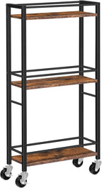 3-Tier Slim Rolling Cart Mobile Utility on Wheels