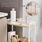 3-Tier Slim Rolling Cart Mobile Utility on Wheels