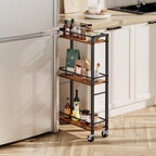 3-Tier Slim Rolling Cart Mobile Utility on Wheels