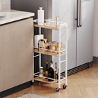 3-Tier Slim Rolling Cart Mobile Utility on Wheels