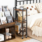 3-Tier Slim Rolling Cart Mobile Utility on Wheels