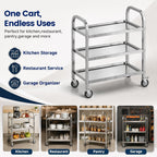 3 Tier Stainless Steel Cart Rolling Catering Storage
