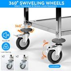 3 Tier Stainless Steel Catering Trolley Kitchen Utility
