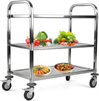 3 Tier Stainless Steel Catering Trolley Kitchen Utility