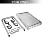 3 Tier Stainless Steel Catering Trolley Wheels Utility