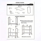 3 Tier Stainless Steel Catering Trolley Wheels Utility