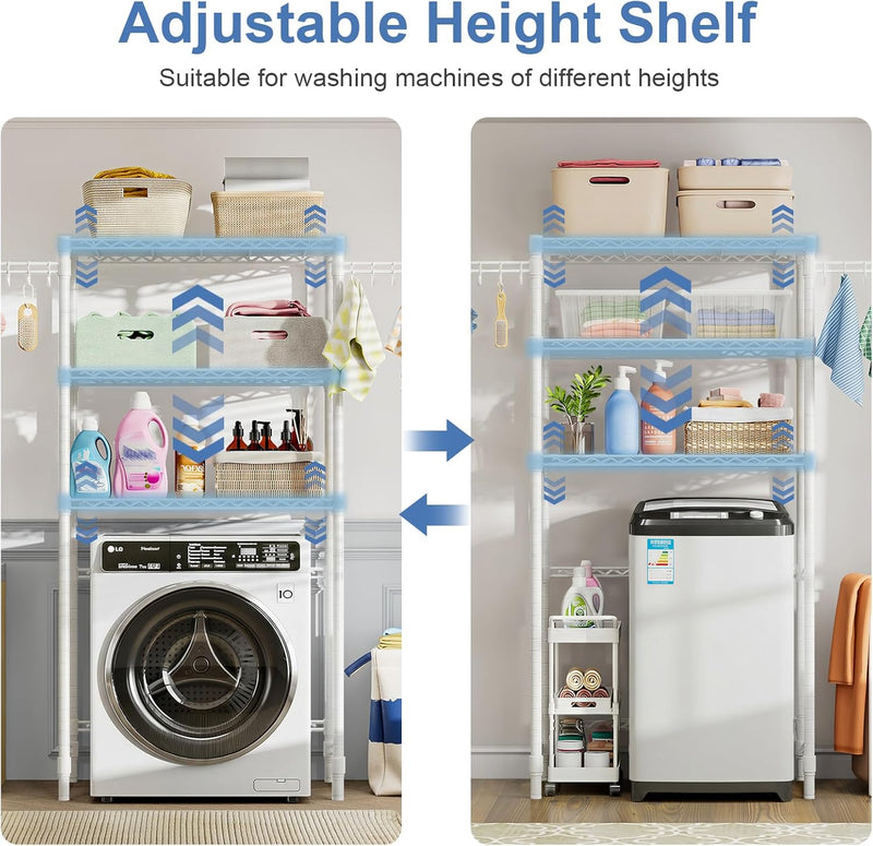 3-Tier Storage Unit Over Washing Machine and Dryer