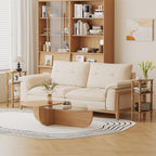 3-Tier Wooden Side Table Narrow Nightstand with Open