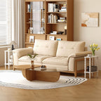 3-Tier Wooden Side Table Narrow Nightstand with Open