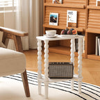 3-Tier Wooden Side Table Narrow Nightstand with Open