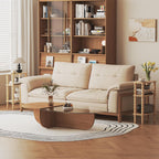 3-Tier Wooden Side Table Narrow Nightstand with Open