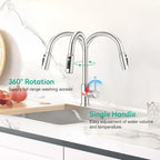 3 Way Filtered Water Tap Swivel Single Handle