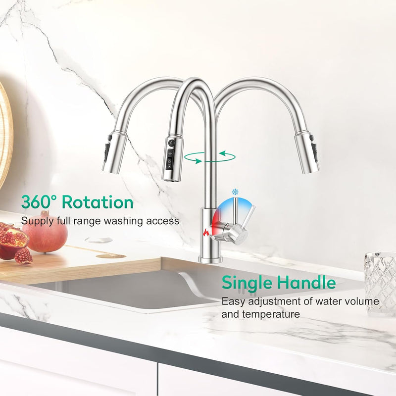 3 Way Filtered Water Tap Swivel Single Handle