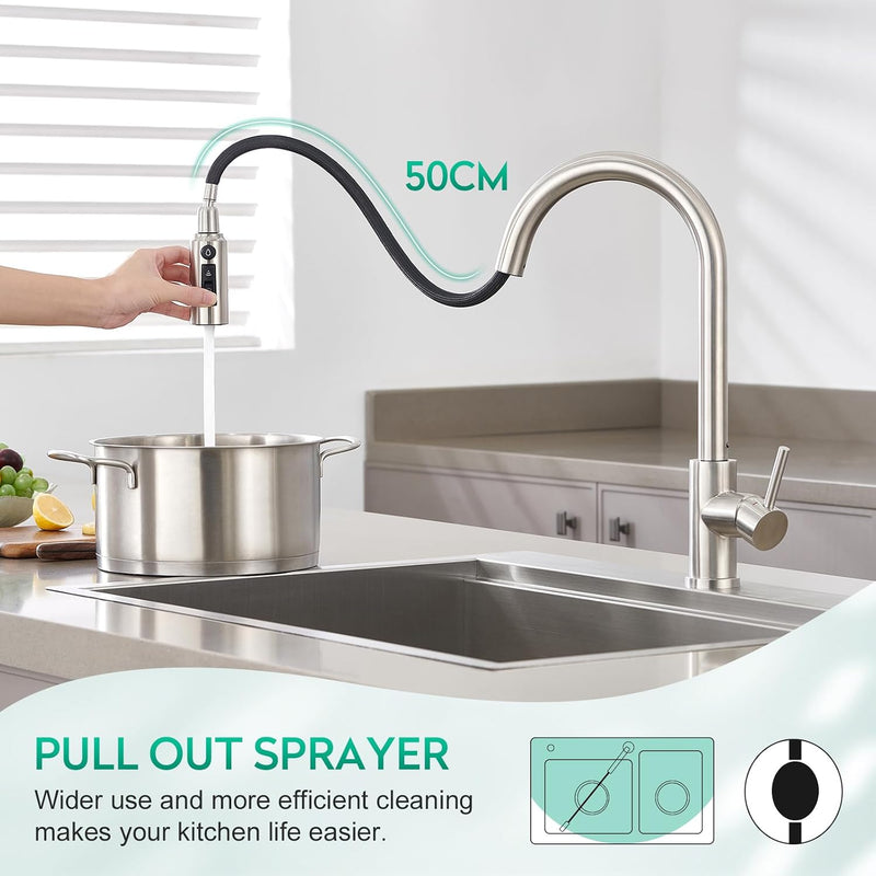 3 Way Filtered Water Tap Swivel Single Handle