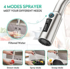 3 Way Filtered Water Tap Swivel Single Handle