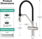 3 Way Kitchen Sink Tap with Pull Down