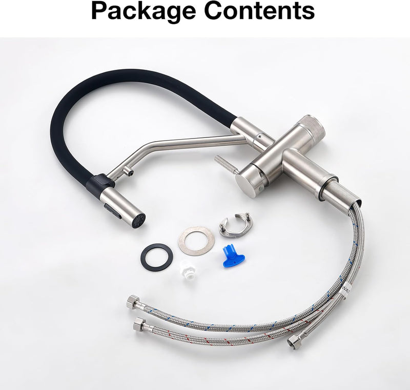 3 Way Kitchen Sink Tap with Pull Down
