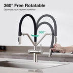 3 Way Kitchen Sink Tap with Pull Down