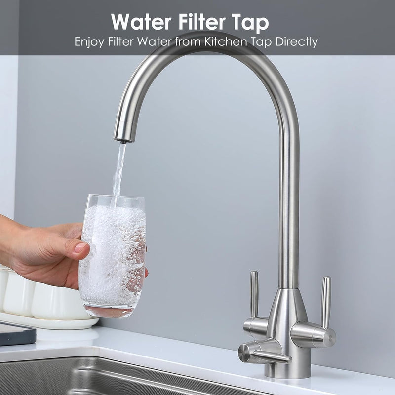 3 Way Kitchen Tap with Water Filter 304