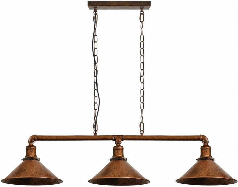 3-Way Vintage Retro Steampunk Pipe Light Bar Industrial