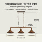 3-Way Vintage Retro Steampunk Pipe Light Bar Industrial