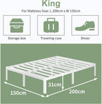 30.5CM High Bed Frame with Rounded Corners