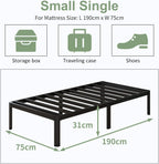 30.5CM High Bed Frame with Rounded Corners