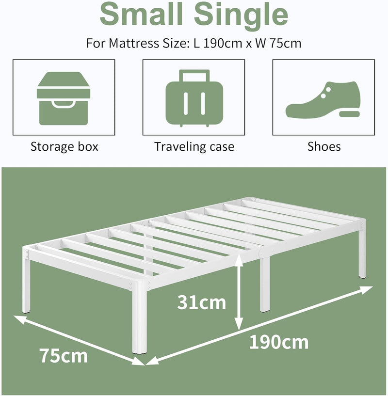 30.5CM High Bed Frame with Rounded Corners