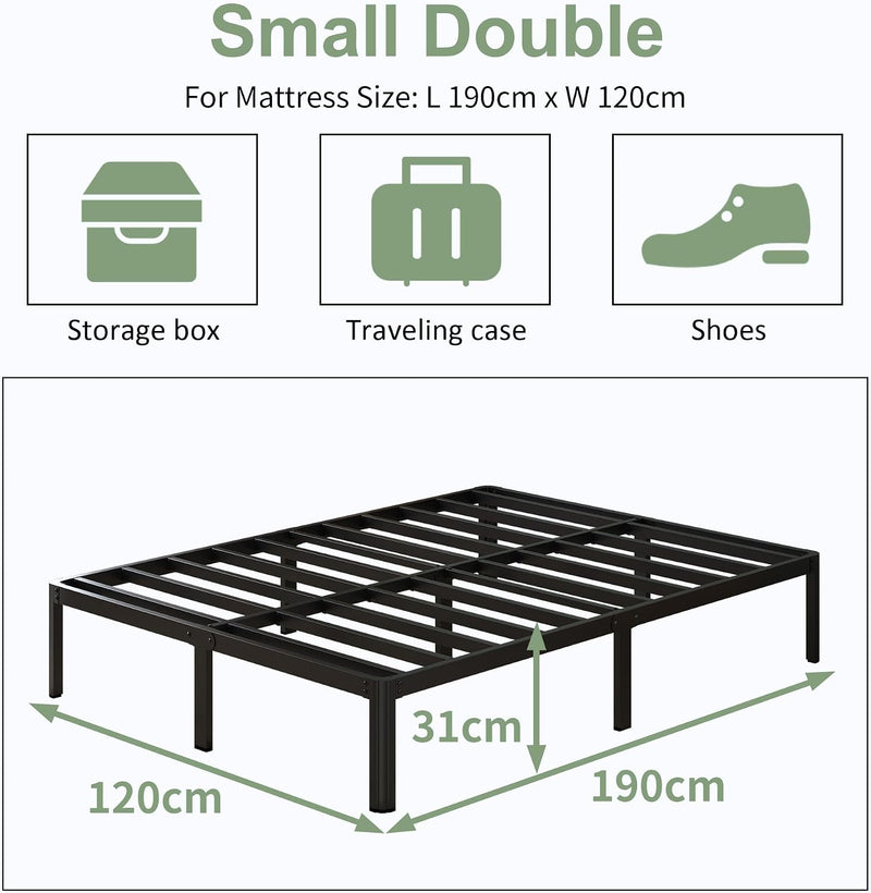 30.5CM High Bed Frame with Rounded Corners