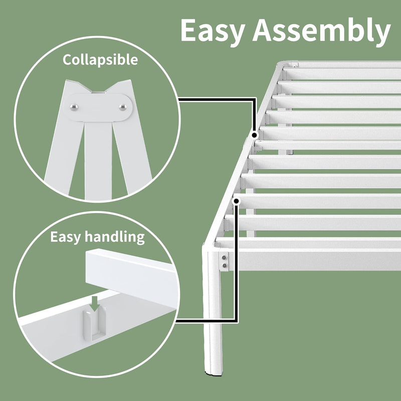 30.5CM High Bed Frame with Rounded Corners