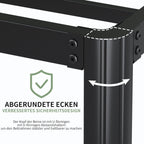 30.5CM High Bed Frame with Rounded Corners