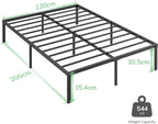 30.5CM Metal Bed Frame Platform Steel Slat Support