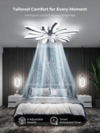 30.7" Ceiling Fans with Lights and Remote Large