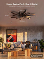 30.7" Ceiling Fans with Lights and Remote Large