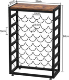 30 Bottles Wine Rack Free Standing Floor 6-Tier