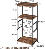 30 Bottles Wine Rack Free Standing Floor 6-Tier