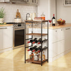 30 Bottles Wine Rack Free Standing Floor 6-Tier