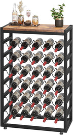 30 Bottles Wine Rack Free Standing Floor 6-Tier