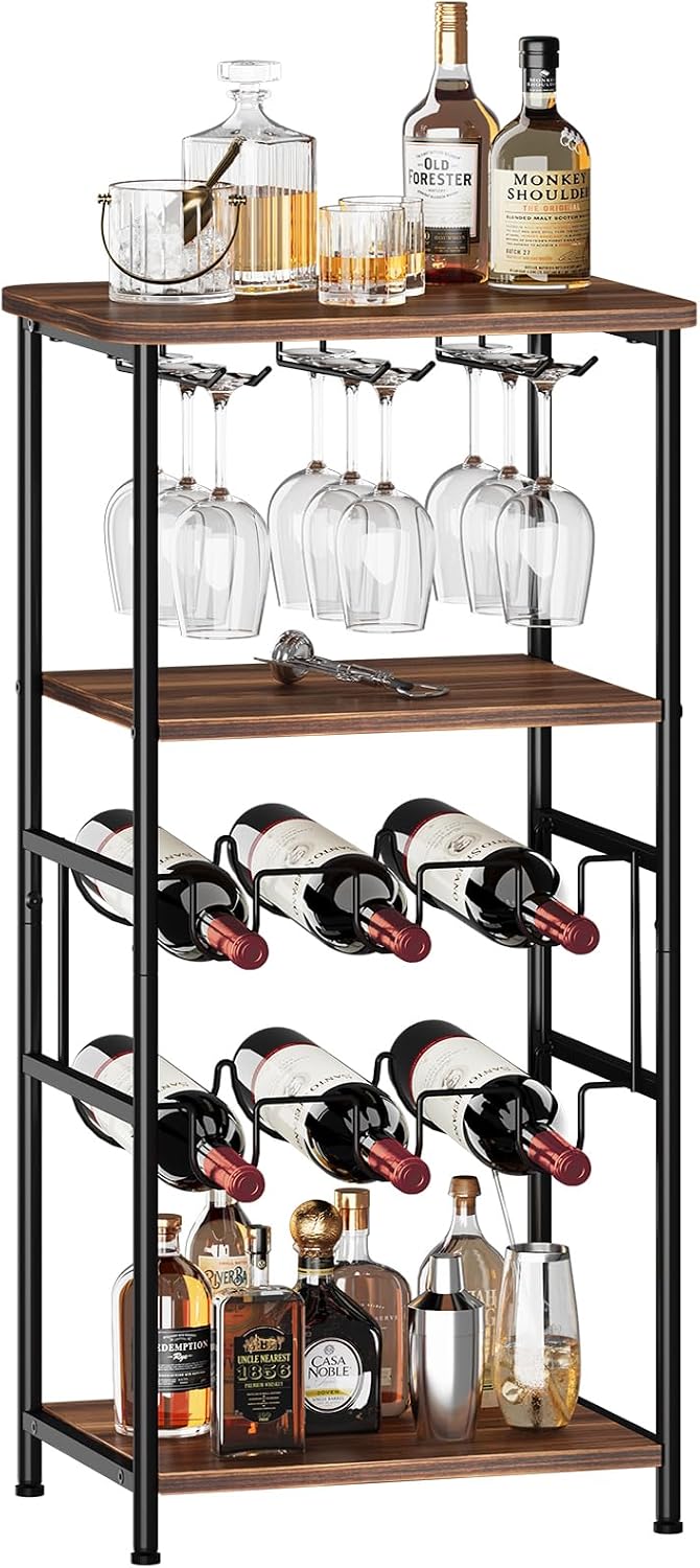 30 Bottles Wine Rack Free Standing Floor 6-Tier