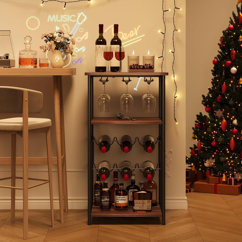 30 Bottles Wine Rack Free Standing Floor 6-Tier