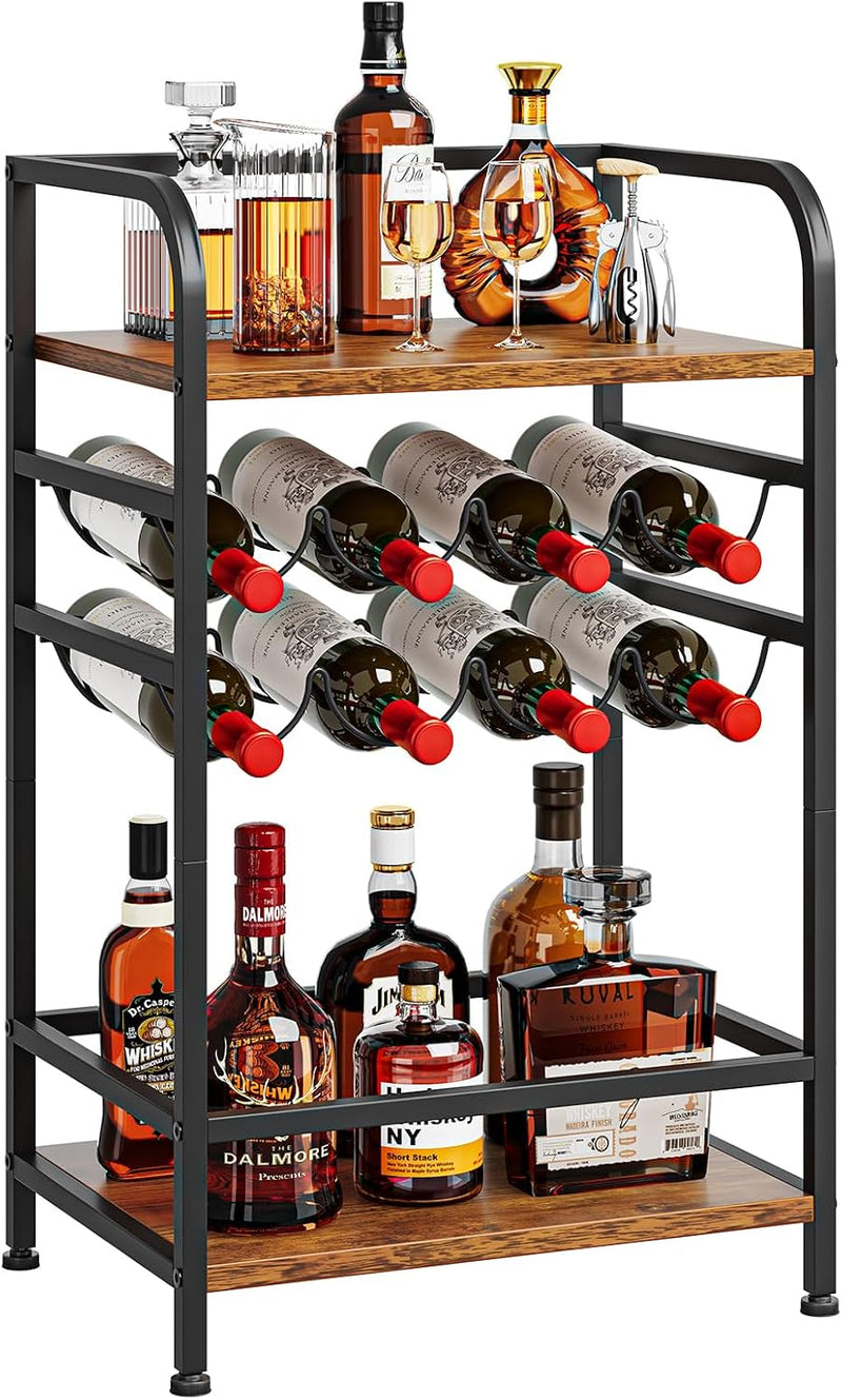 30 Bottles Wine Rack Free Standing Floor 6-Tier