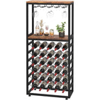 30 Bottles Wine Rack Free Standing Floor 6-Tier
