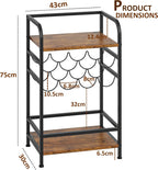 30 Bottles Wine Rack Free Standing Floor 6-Tier