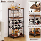 30 Bottles Wine Rack Free Standing Floor 6-Tier