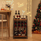 30 Bottles Wine Rack Free Standing Floor 6-Tier